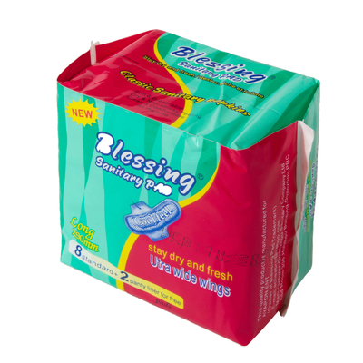 Almofadas maxi da higiene das mulheres voadas das almofadas menstruais 290mm do algodão