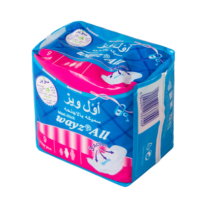 Guardanapo sanitários descartáveis da menina brilhante da hortelã/ultra Maxi Pads natural 155mm