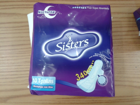 Envolver o guardanapo sanitário acolchoa almofadas menstruais da tela absorvente impermeável