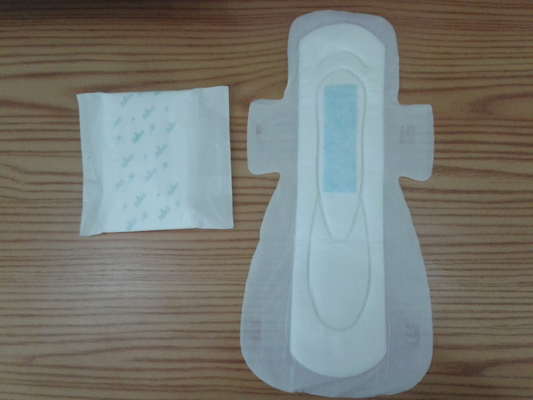 Almofadas sanitárias higiênicas da hortelã de Modenna 290mm voados para o uso da noite da menina
