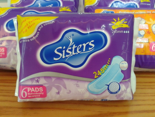 Envolver o guardanapo sanitário acolchoa almofadas menstruais da tela absorvente impermeável