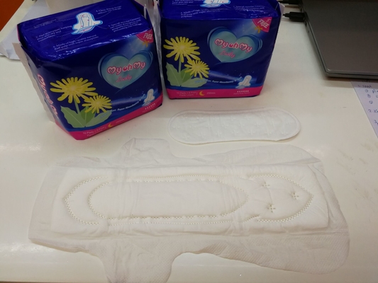 O guardanapo sanitário orgânico acolchoa 280mm que as almofadas sanitárias de seda secam para a senhora