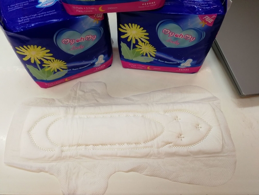 O guardanapo sanitário orgânico acolchoa 280mm que as almofadas sanitárias de seda secam para a senhora