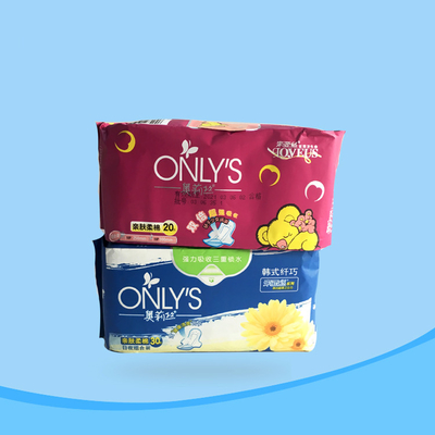 do algodão orgânico descartável do filme do PE dos guardanapo sanitários de 240mm almofadas menstruais SAP