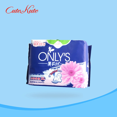 As almofadas sanitárias durante a noite Wingless femininos diluem ultra a absorvência super