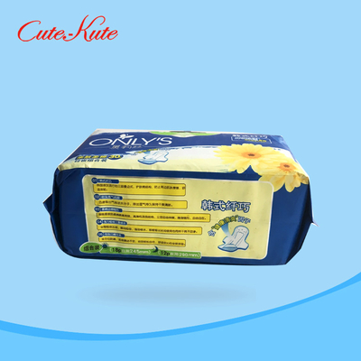 do algodão orgânico descartável do filme do PE dos guardanapo sanitários de 240mm almofadas menstruais SAP
