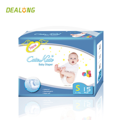Tecidos descartáveis unisex impressos do tecido absorvente super do polímero recém-nascidos