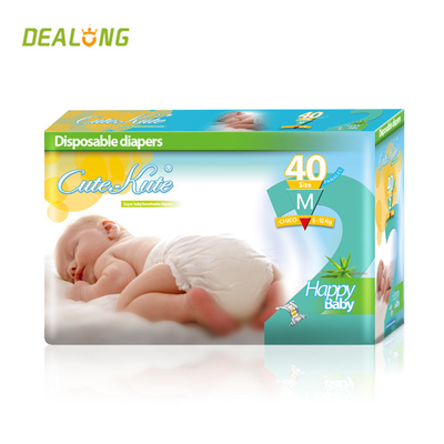 Tecidos descartáveis unisex impressos do tecido absorvente super do polímero recém-nascidos