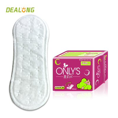 Superfície negativa do algodão de SAP Ion Sanitary Napkin Diaper Winged para o uso das mulheres