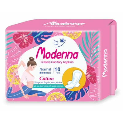 almofadas femininos do algodão do limão 0.8D do tecido do guardanapo sanitário de 410mm para o uso da noite