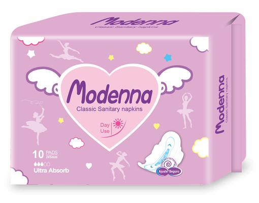 Almofadas sanitárias respiráveis macias orgânicas absorventes de guardanapo sanitários com asas
